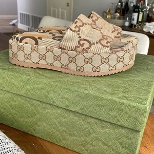 Gucci WOMEN'S PLATFORM SLIDE SANDAL size 37